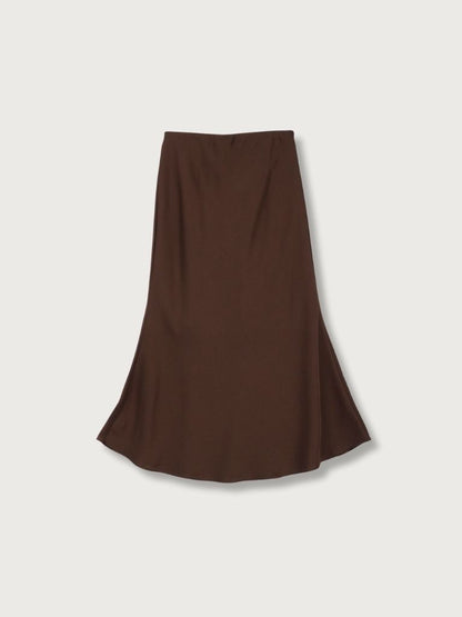 color satin skirt