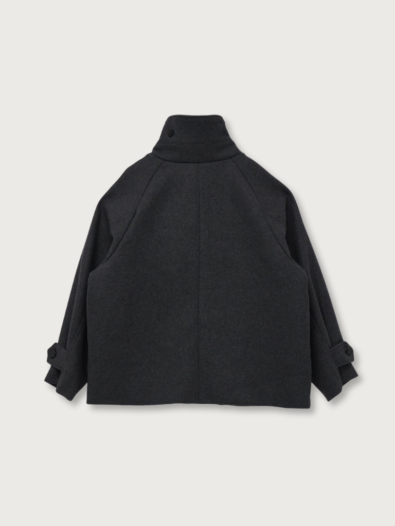 flap pocket wool coat