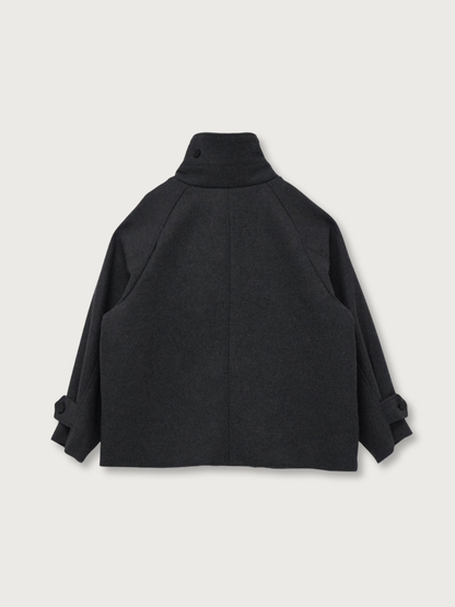 flap pocket wool coat