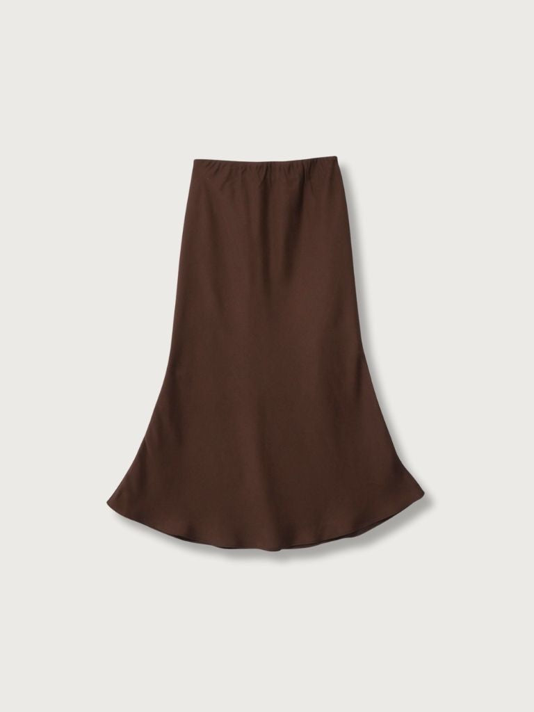 color satin skirt