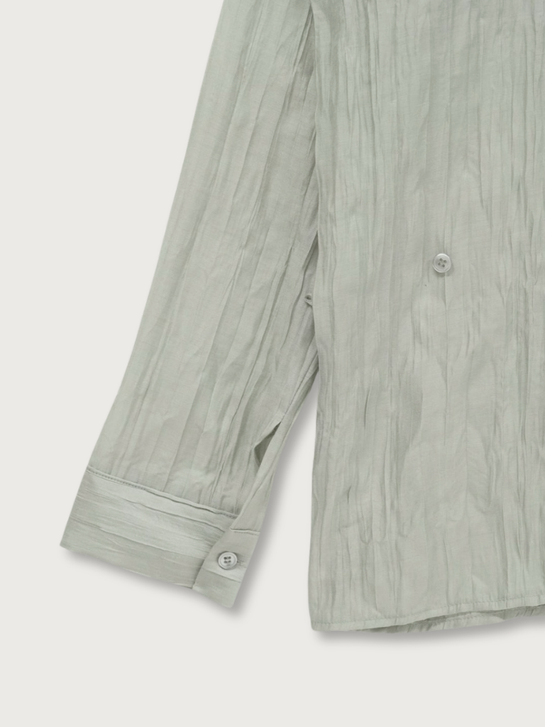 crinkle sheer shirt