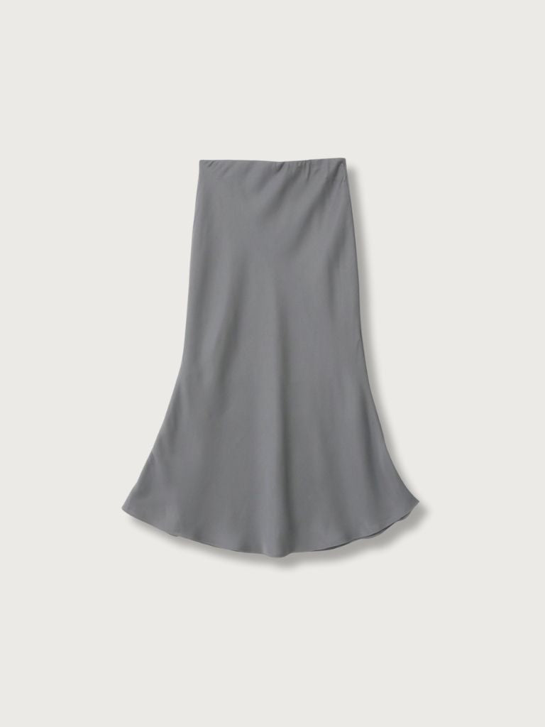 color satin skirt