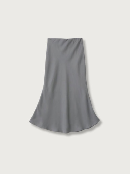 color satin skirt