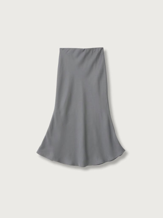color satin skirt