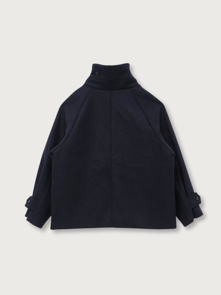 flap pocket wool coat