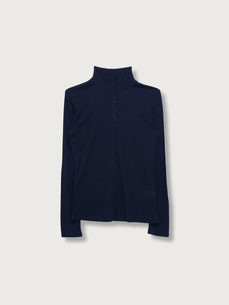 rib high neck top