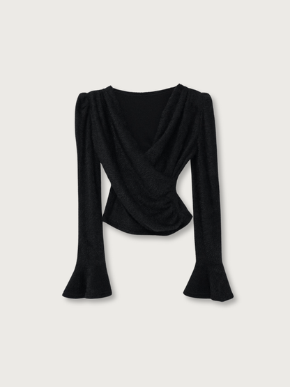 drape knit blouse