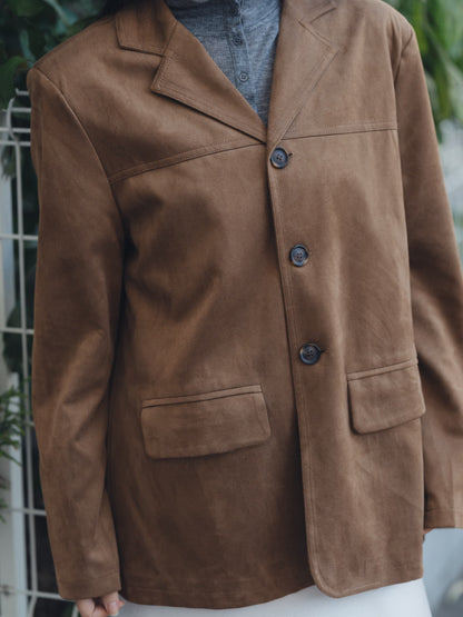 loose suede jacket