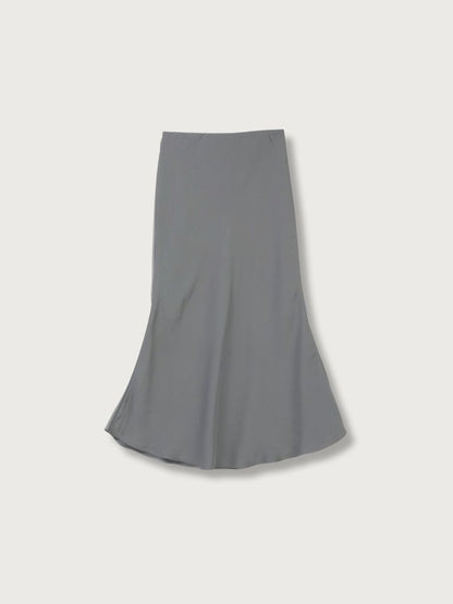 color satin skirt