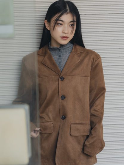 loose suede jacket