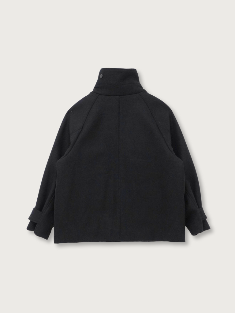 flap pocket wool coat