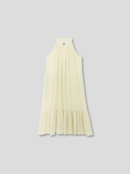 back open halter neck dress
