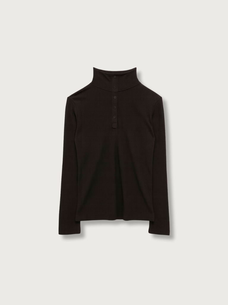 rib high neck top