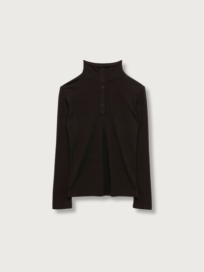 rib high neck top