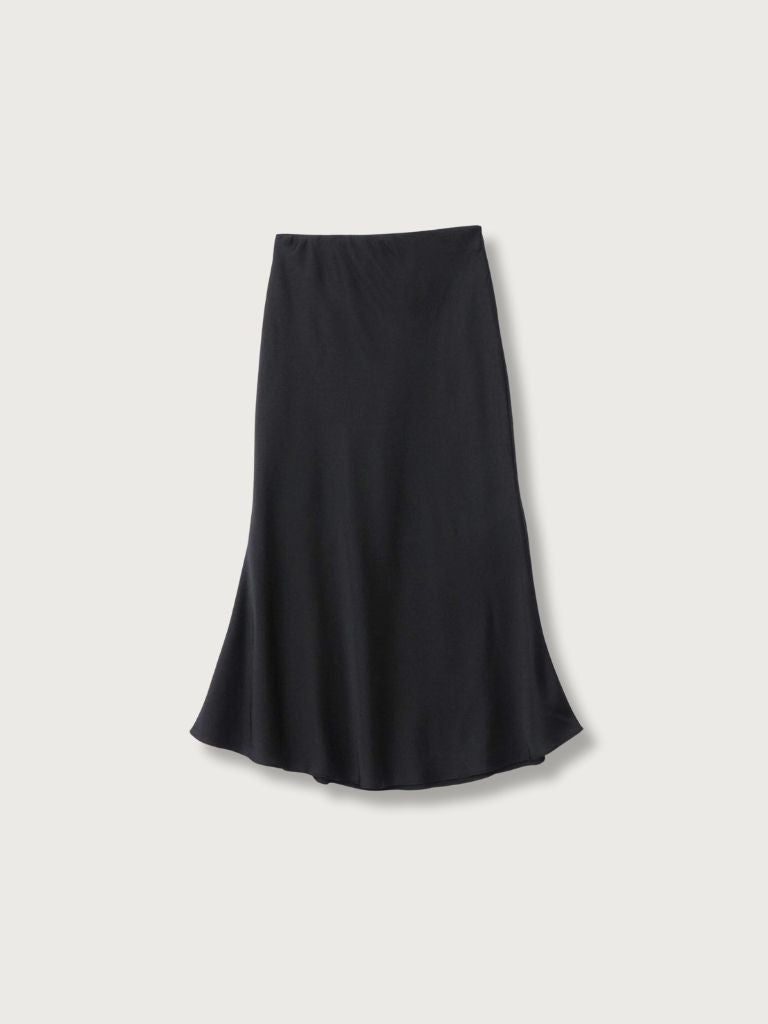 color satin skirt