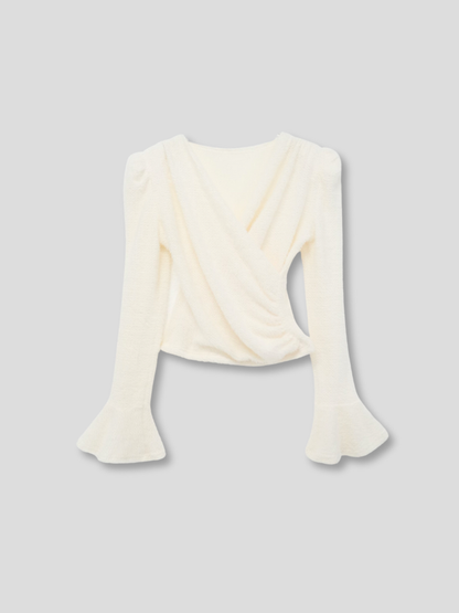 drape knit blouse