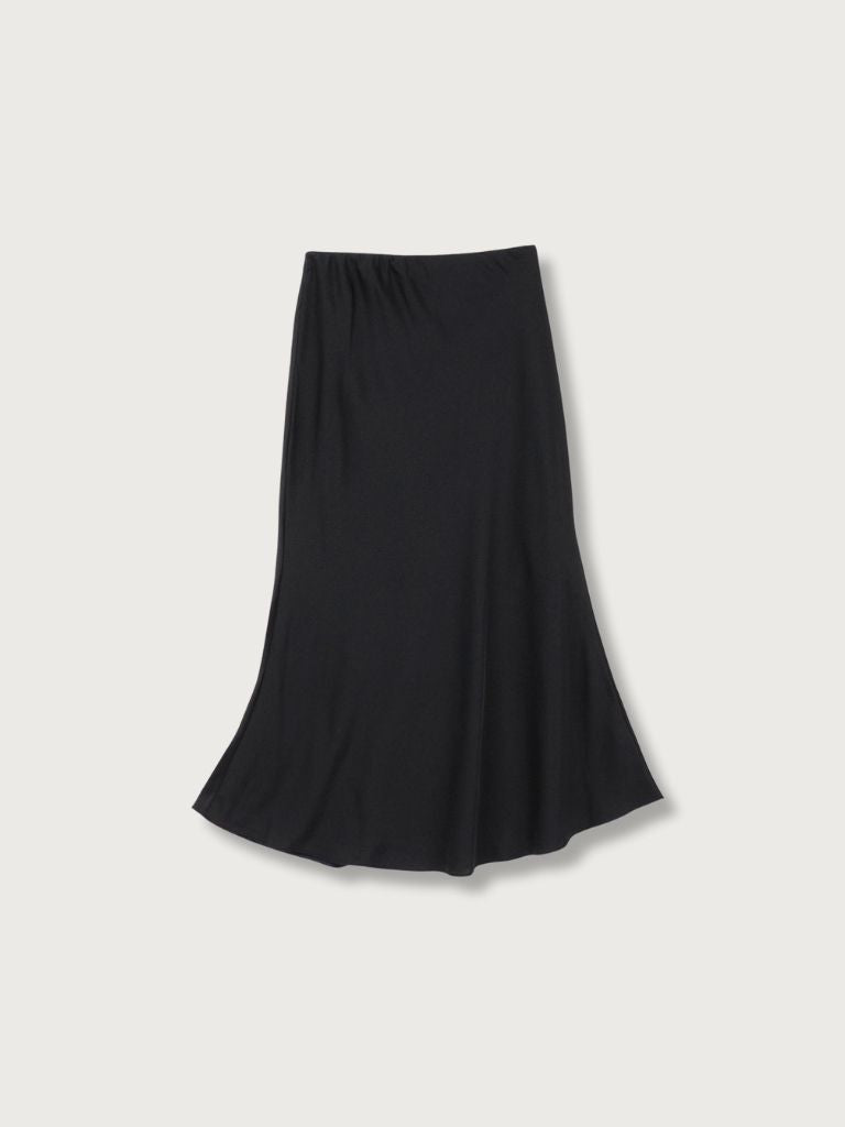 color satin skirt
