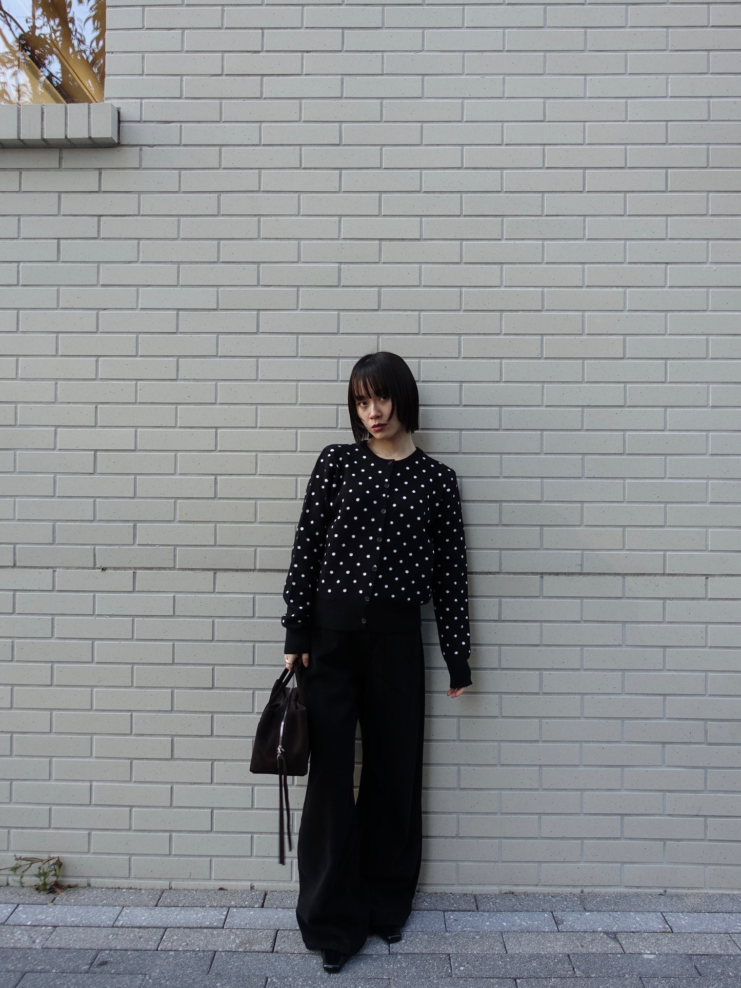 dot knit cardigan