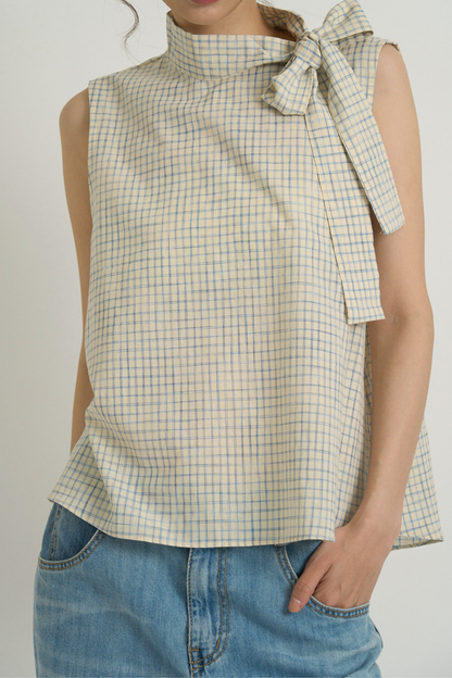 plaid sleeveless