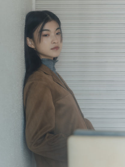 loose suede jacket