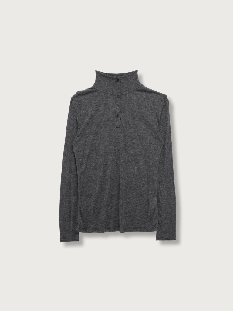 rib high neck top