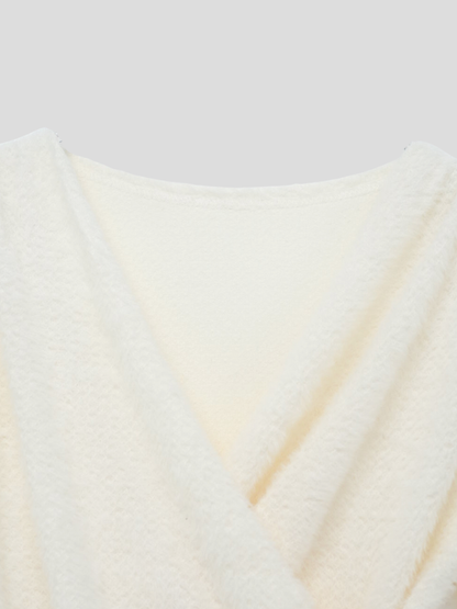 drape knit blouse