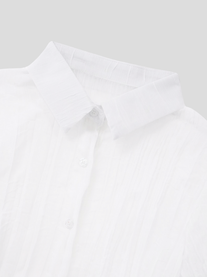 wrinkle crop shirt