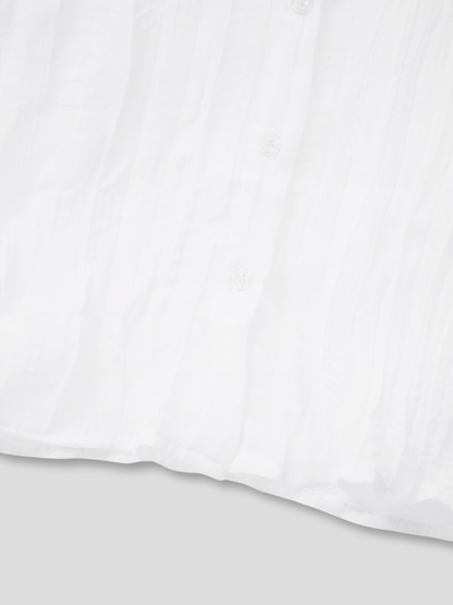 wrinkle crop shirt