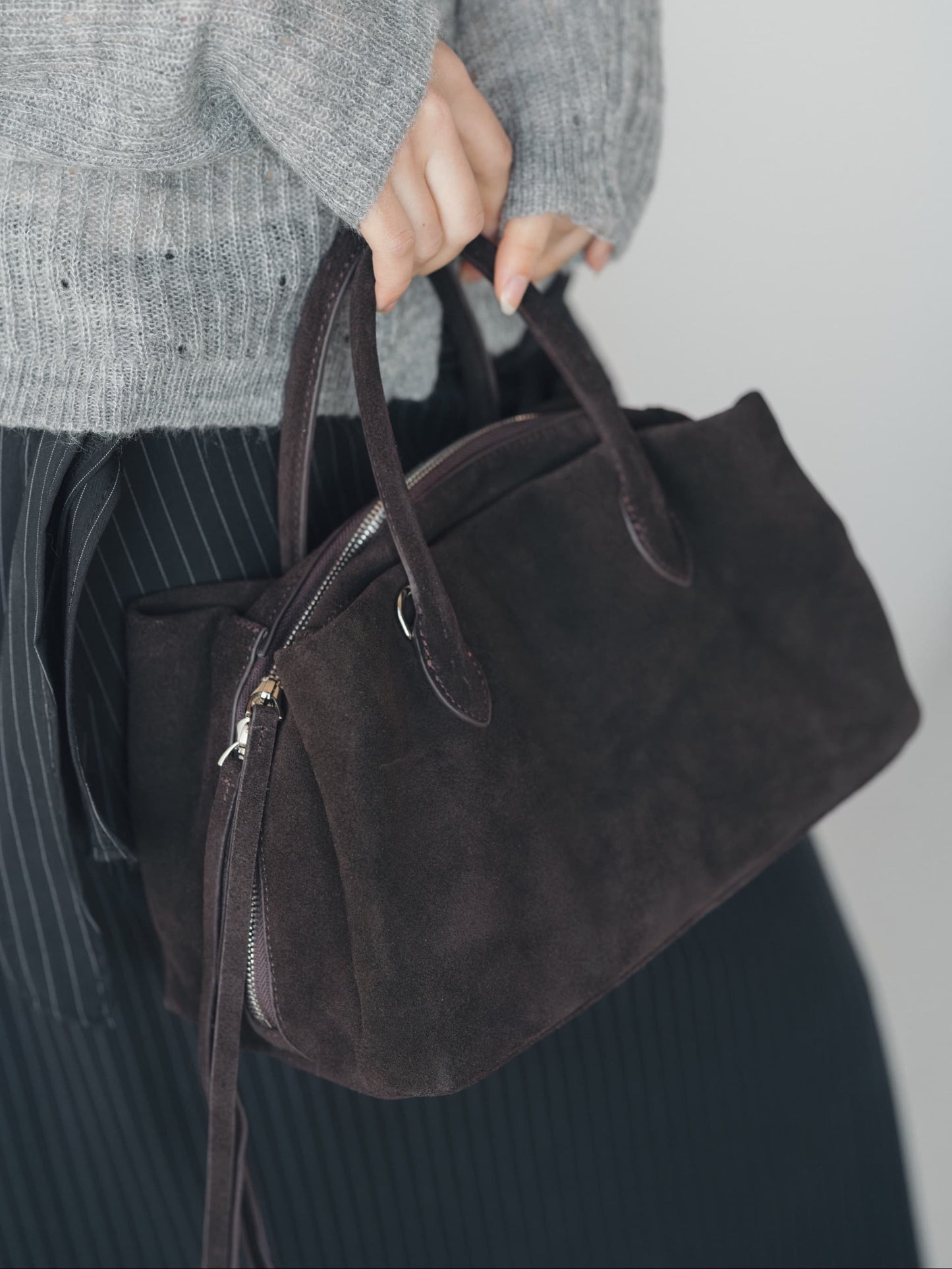 suede mini bag
