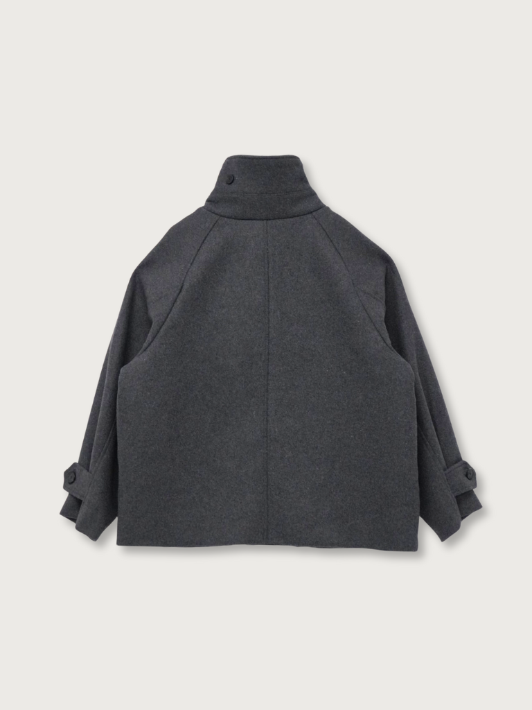 flap pocket wool coat