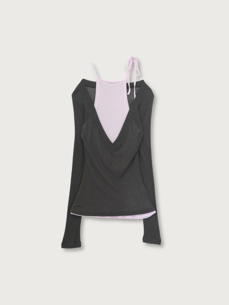cami layered sheer top