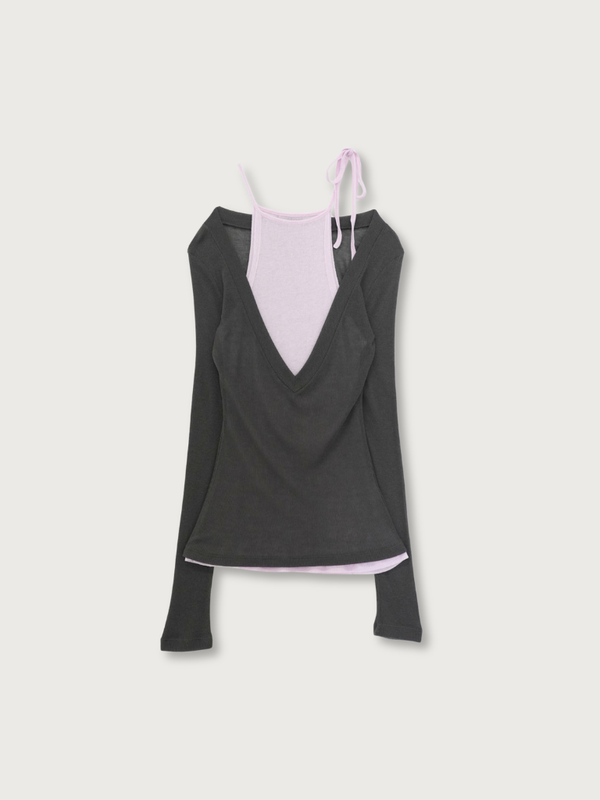 cami layered sheer top