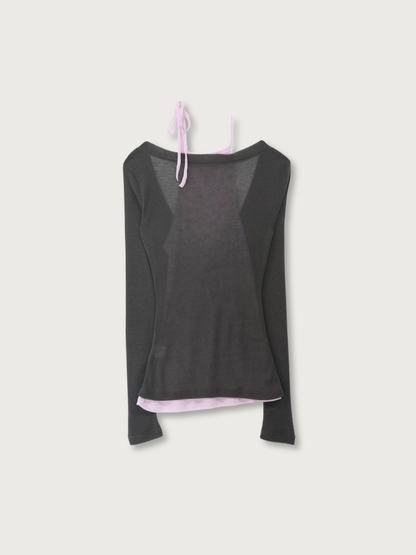 cami layered sheer top