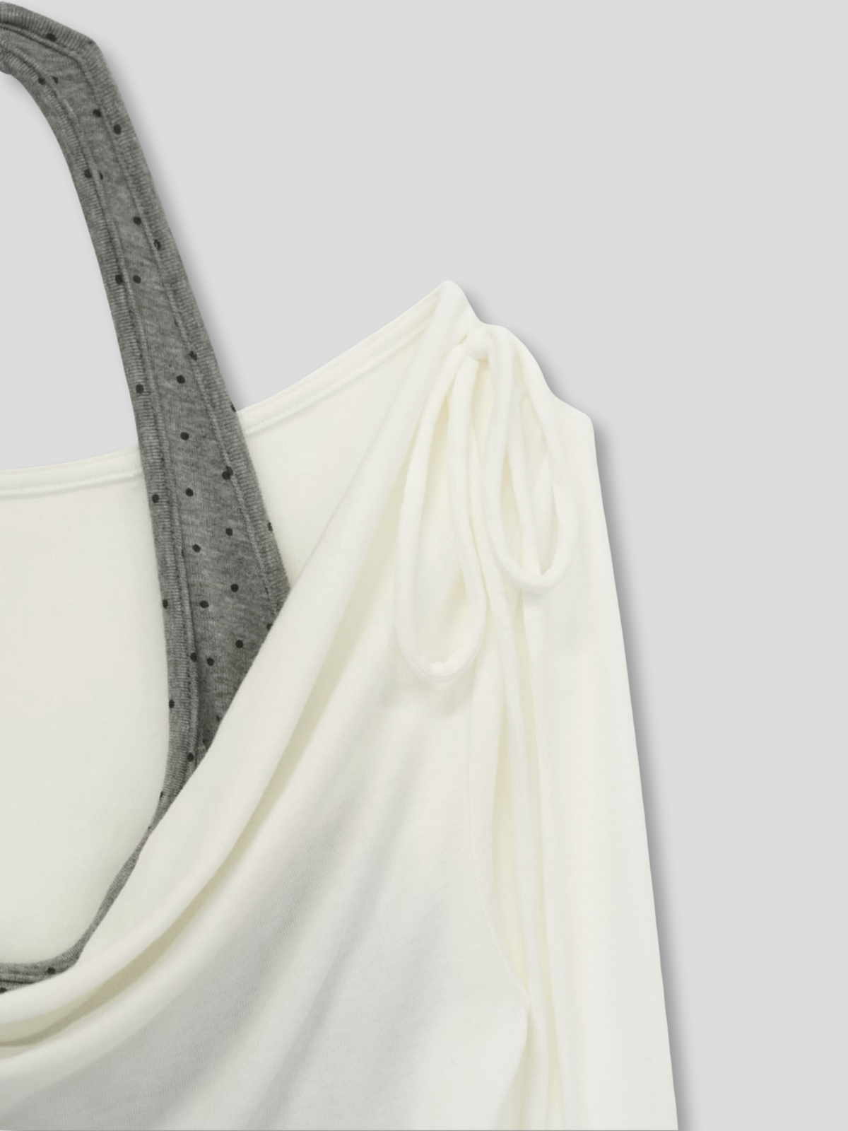 dot halter layered tops