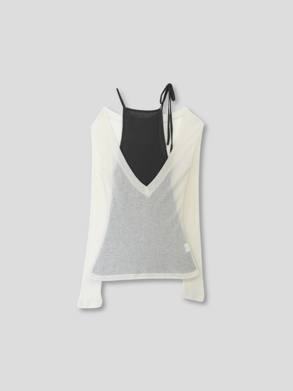 cami layered sheer top