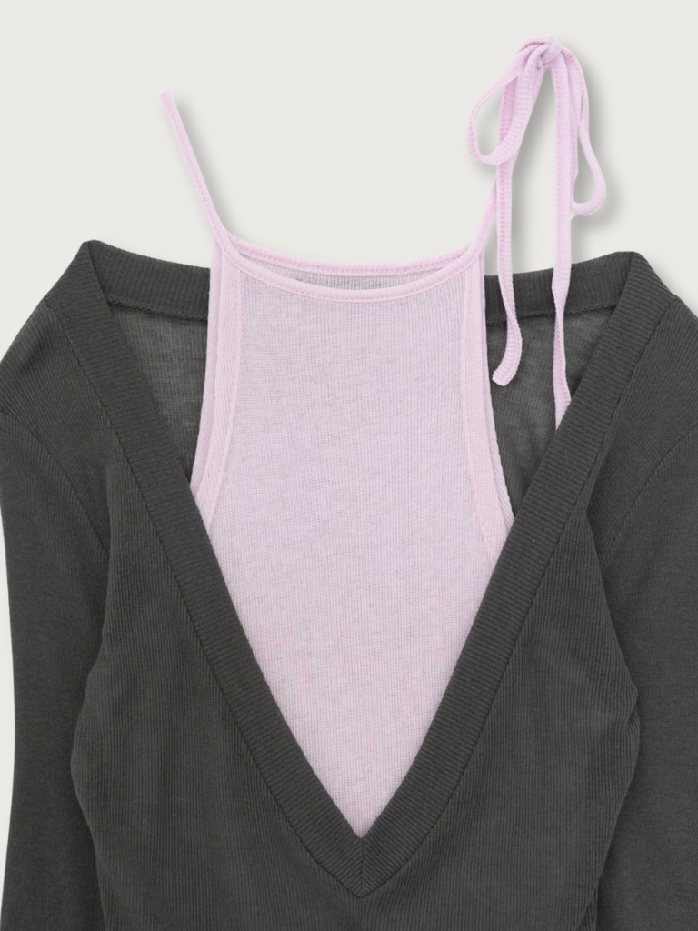 cami layered sheer top