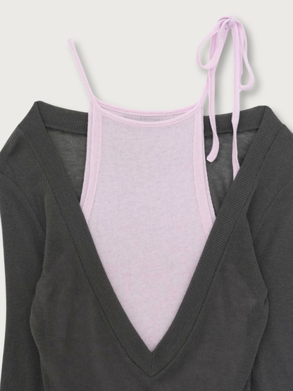 cami layered sheer top