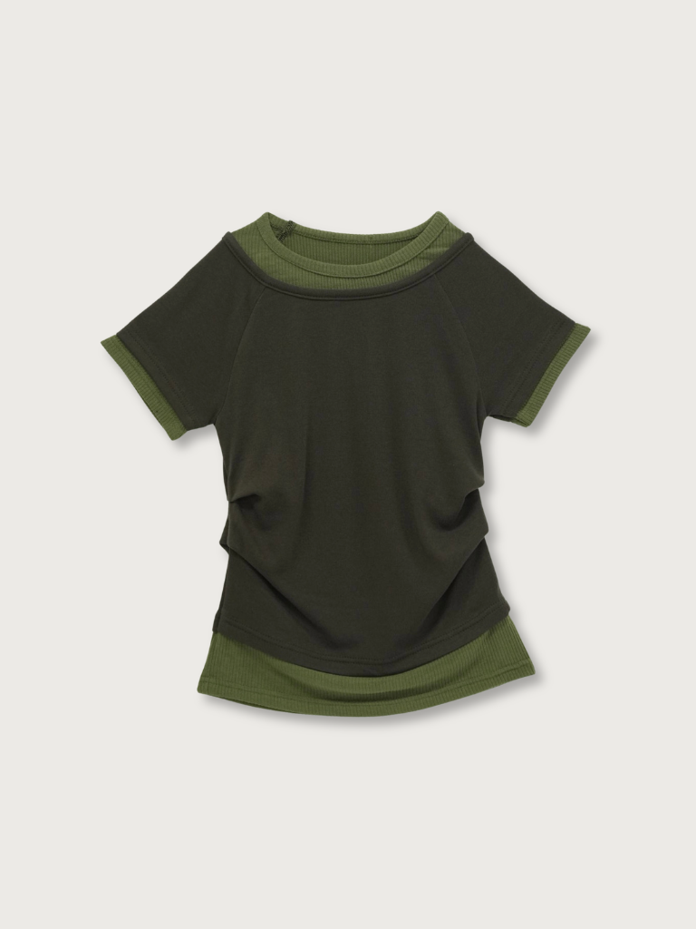 cropped layered top