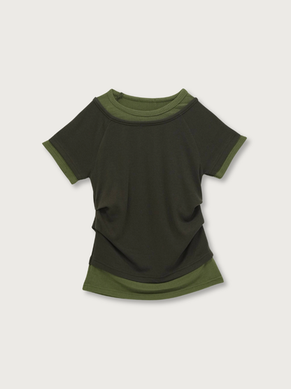 cropped layered top