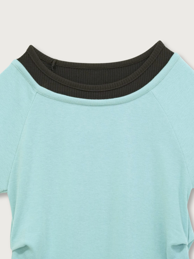 cropped layered top