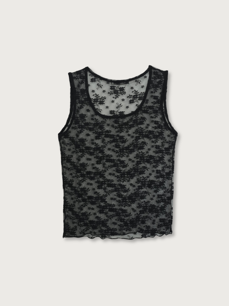 【先行予約販売】sheer lace tank