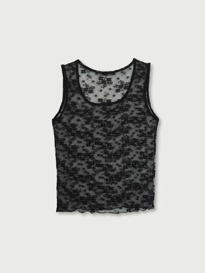 【先行予約販売】sheer lace tank