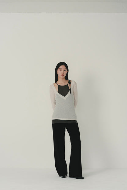 cami layered sheer top