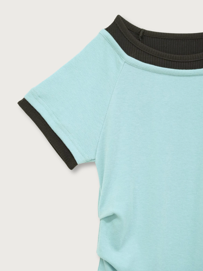 cropped layered top