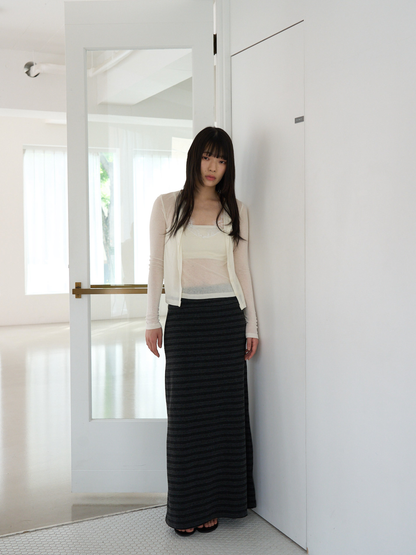striped knit skirt