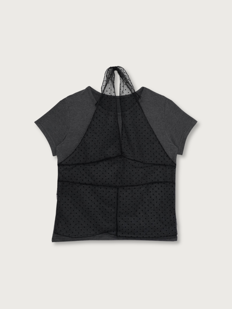 sheer dot layered tee