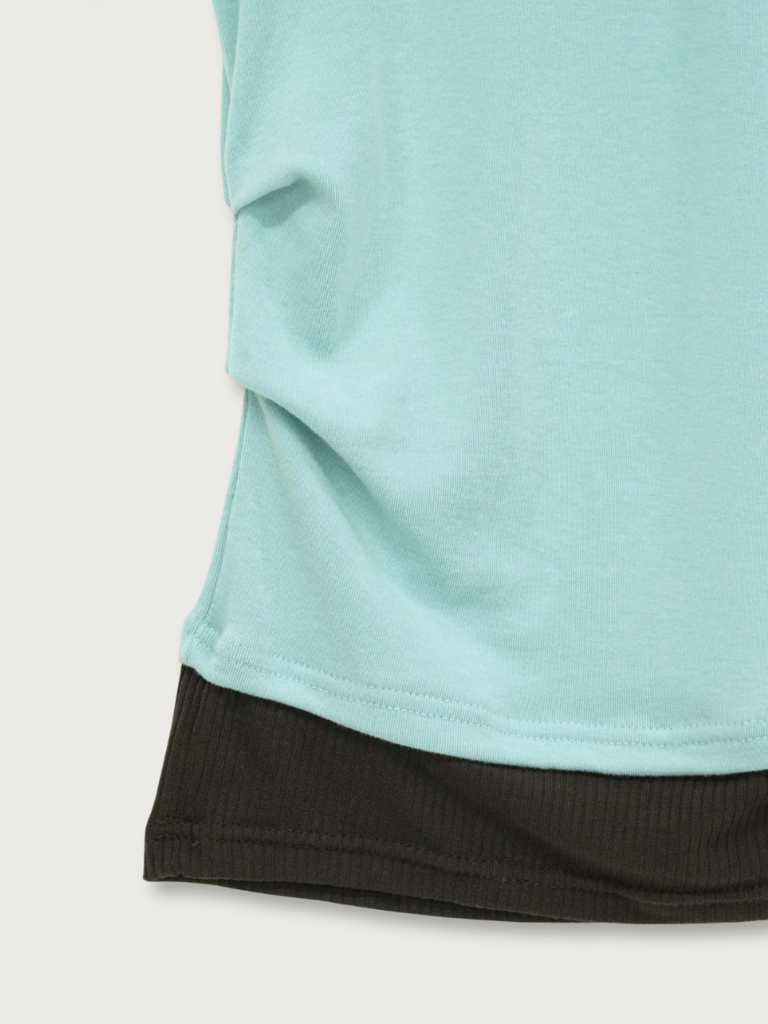 cropped layered top
