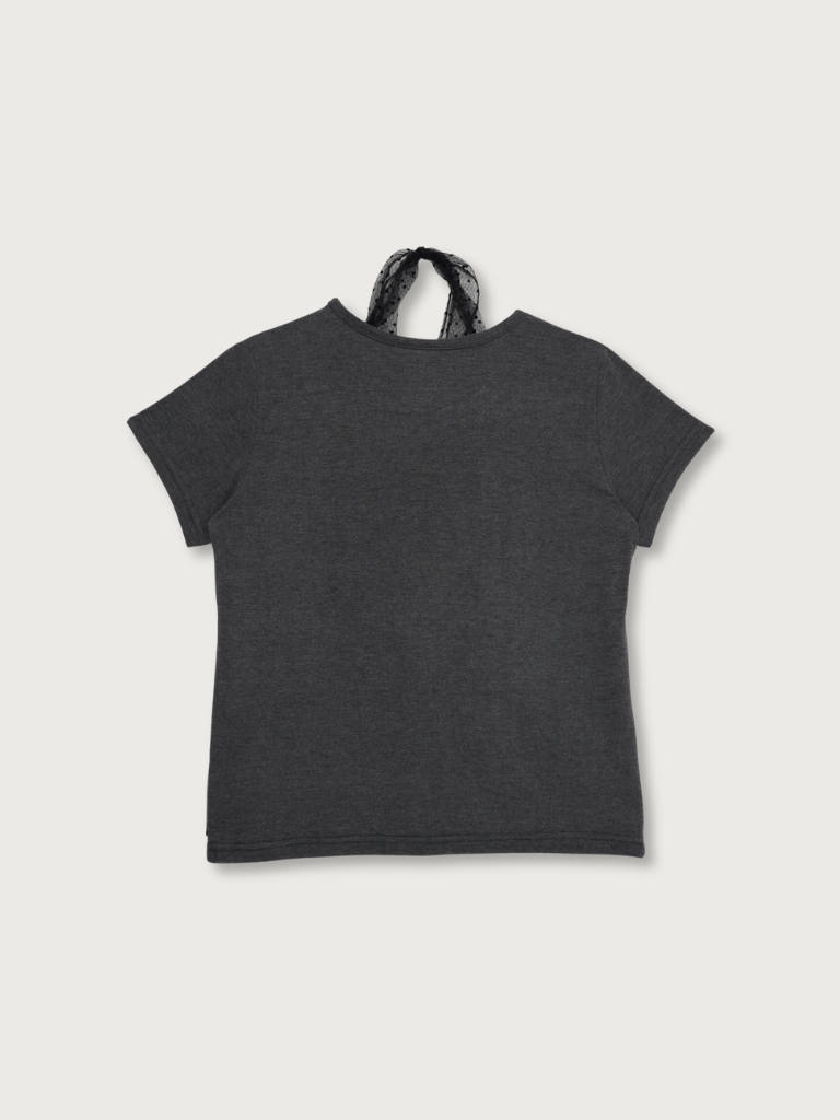 sheer dot layered tee