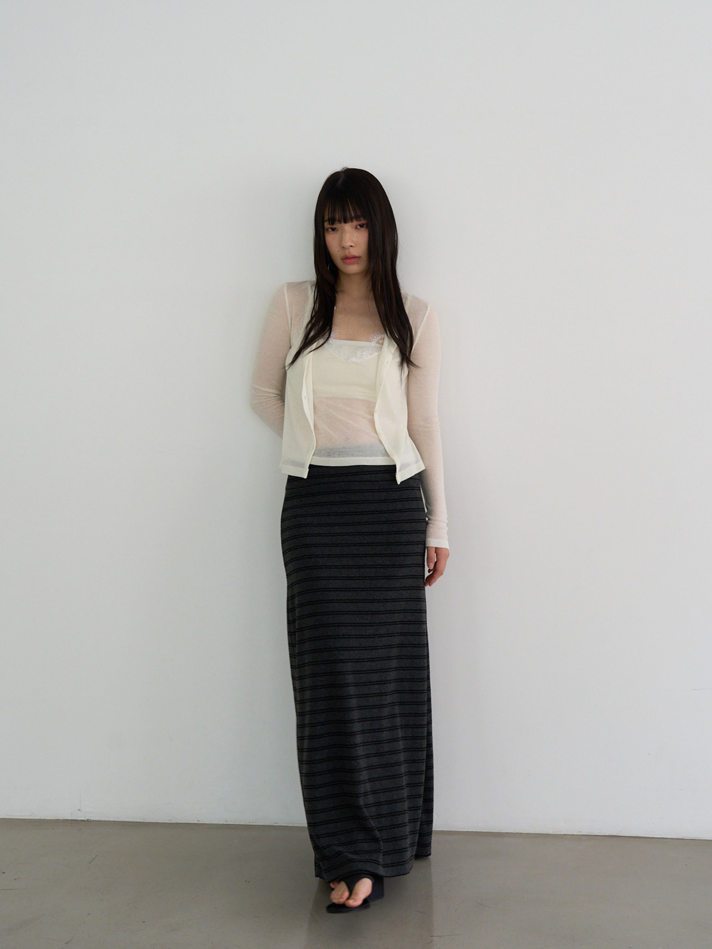 striped knit skirt