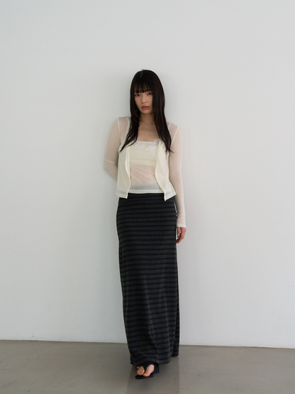 striped knit skirt